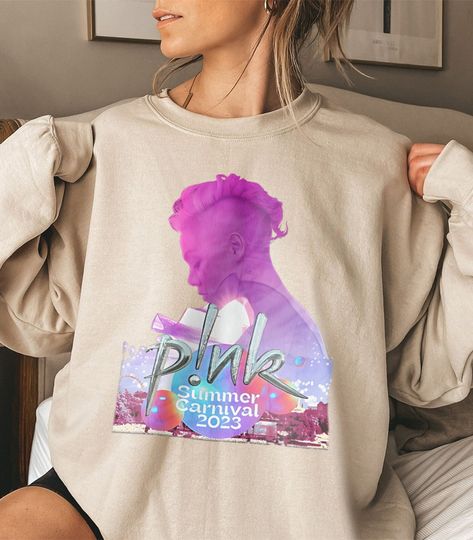Discover PINK Sweatshirt, P!nk Summer Carnival Tour 2023 Sweatshirt