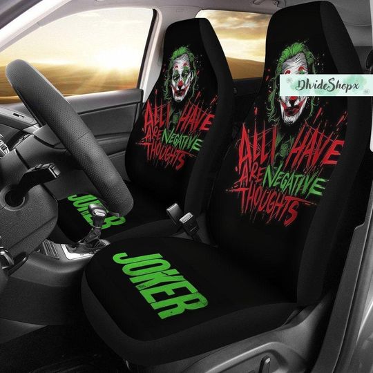 Discover Halloween Auto Seat Covers, Joker Car Seat Covers, Joker Movie Car Covers