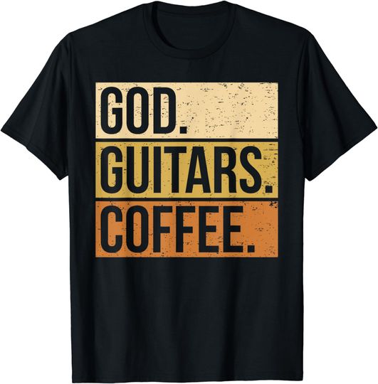 Discover Christian Guitar Player Guitarist I God Guitars Coffee T-Shirt