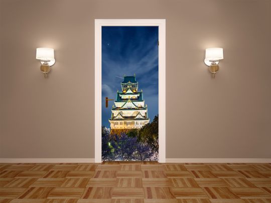 Discover Castle in Japan Nature Door Self-adhesive Door Sticker