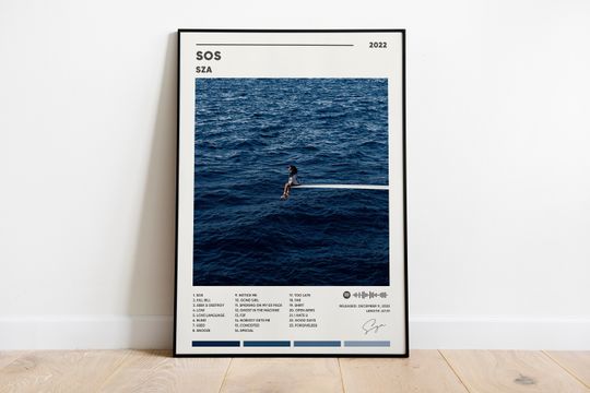 Discover SZA SOS Album Cover Poster, SZA Sos Poster