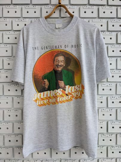 Discover Vintage 1999 James Last Live On Tour T-Shirt Pop Rock German Composer Jazz Bassist