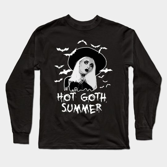 Discover Hot Goth Summer - Horror Girl - Hot Goth Summer Long Sleeve