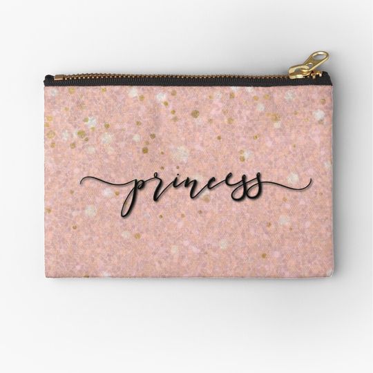 Discover Gold Glitter Pretty, Pretty Princess! Cosmetic Bag, Gift For Her