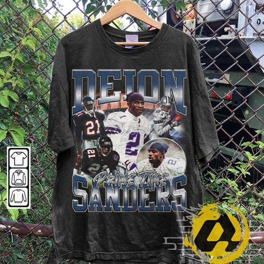 Discover Vintage 90s Graphic Style Deion Sanders T-Shirt, Deion Sanders shirt