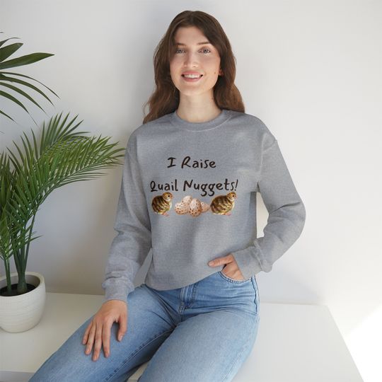 Discover I Raise Quail nuggets Crewneck Sweatshirt Chicken Nuggets