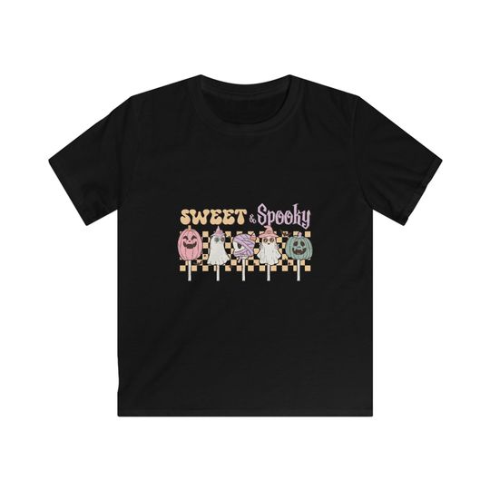 Discover Sweet and Spooky, Halloween, Trick or Treat Kids Softstyle Tee