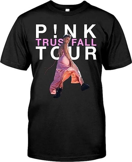 Discover Pink On Tour T-shirt, Trustfall Tour 2023 T-shirt