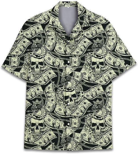 Discover Skull Hawaiian Shirt, Horror Aloha Shirt
