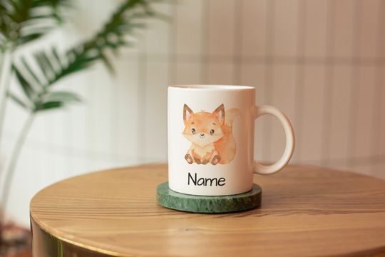 Discover Personalized fox mug for kids with name