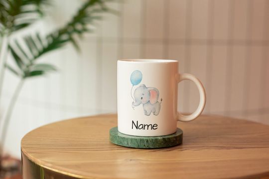 Discover Personalized elephant mug for kids with name, Personalized gift