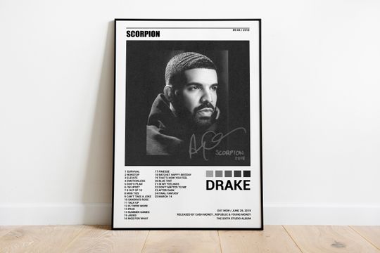 Discover Drake Poster , Scorpion Poster, Album Cover Poster