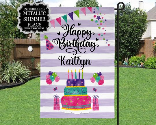 Discover Personalized Birthday Garden Flag