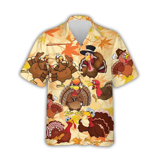 Discover Turkey Happy Thanksgiving Hawaiian Shirt
