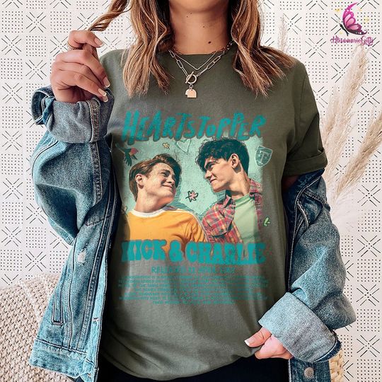 Discover Vintage Heartstopper Nick And Charlie Shirt | Heartstopper tshirt