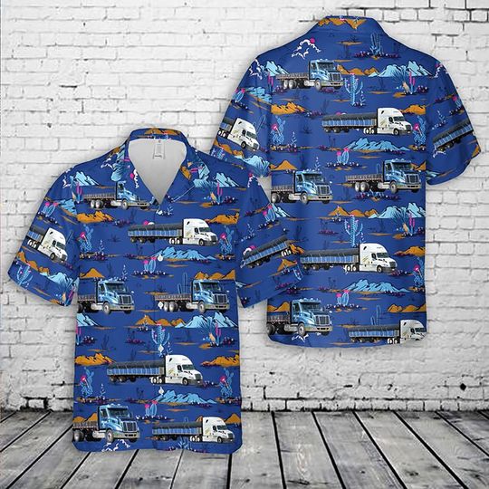 Discover Cascadia Flat Bed Truck Hawaiian Shirt