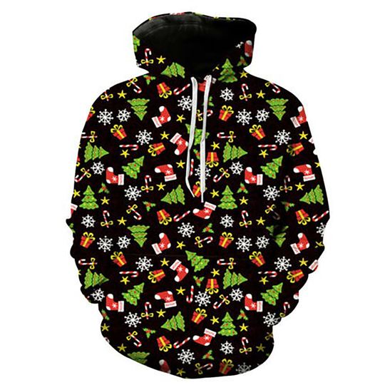 Discover Christmas Hippie Hoodie 3D Shirt, Hippie Christmas Hoodie