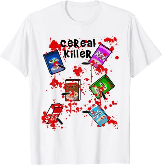 Discover Cereal Killer Funny Easy Lazy Last Minute Halloween Costume T-Shirt