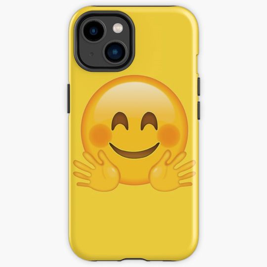 Discover Smiley Raises Hands Emoji iPhone Case