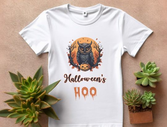 Discover Halloween Owl Shirt, Halloween's Hoo T Shirt, Vintage Halloween T-Shirt,