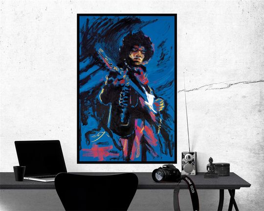 Discover Jimi Hendrix Rock Music Poster