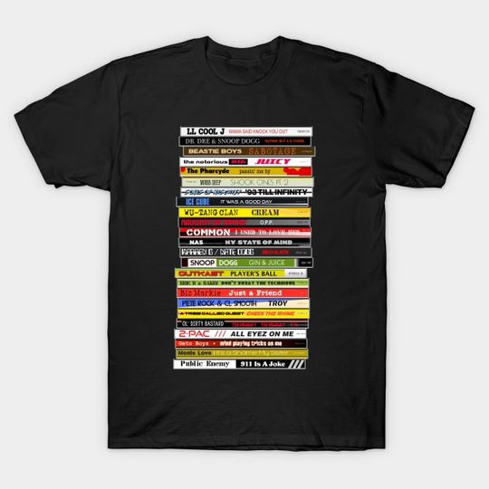 Discover 90s Hip Hop CD Stack - Hip Hop - T-Shirt