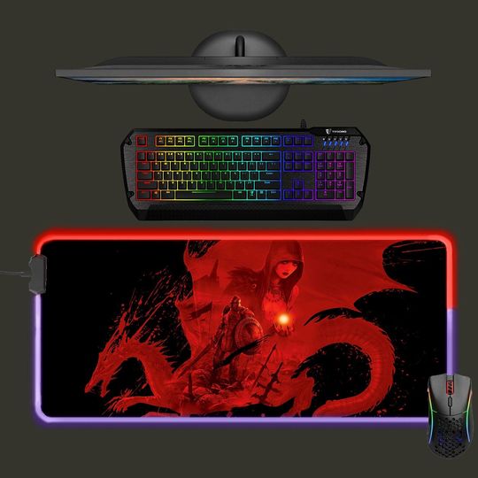 Discover Dragon Age origins led mouse mat, mouse pad, RGB gaming mat