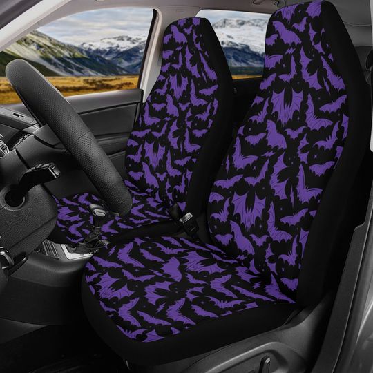 Discover Halloween Bat Car Seat Covers - Spooky Gothic Design