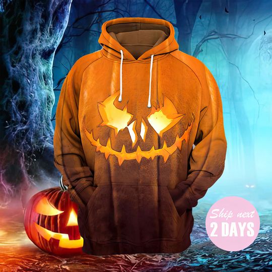 Discover Pumpkin Halloween Unisex Hoodie, All Over Printe