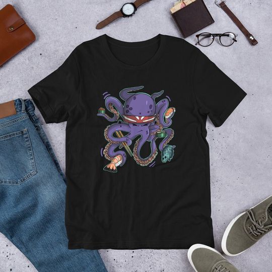 Discover Octopus Sushi Unisex Tshirt, Octopus Tshirt, Sushi Tshirt