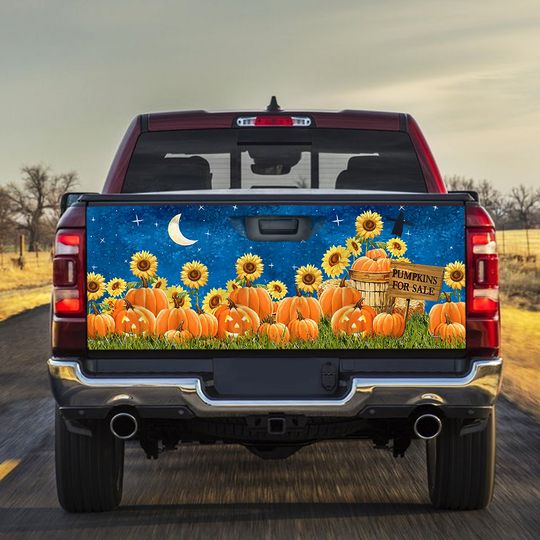 Discover Halloween Fall Pumpkins Truck Decal