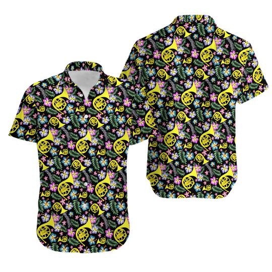 Discover French Horn Hawaiian Shirt