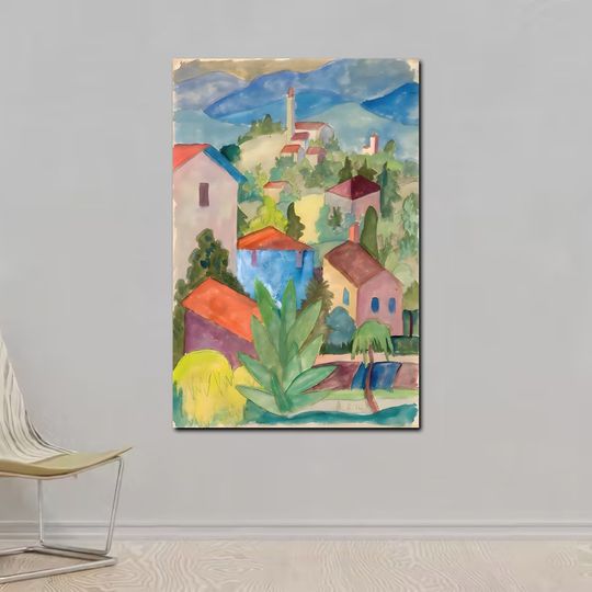 Discover Hermann Hesse - Landscape in Tessin (1924) Canvas