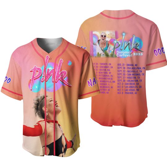 Discover Pink Summer Carnival 2023 Baseball Jersey