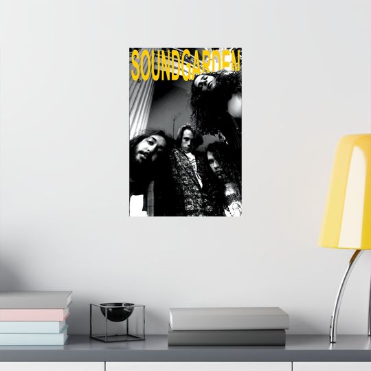 Discover SOUNDGARDEN 1989 Poster BW Retail Collectible Loud Love Seattle Rock Band