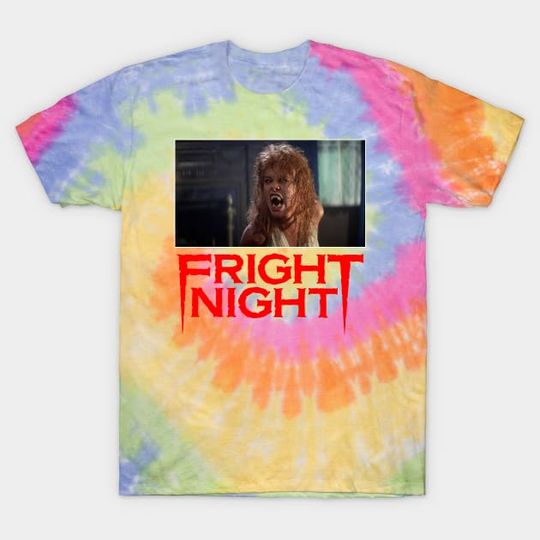 Discover Fright Night Horror Movie Tie dye T-shirt