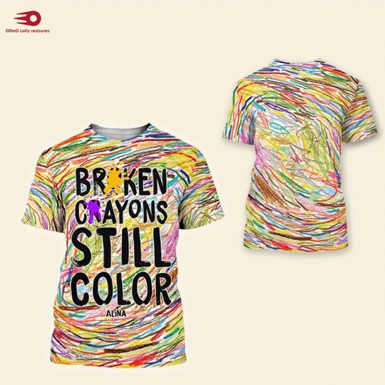 Discover Funny Teacher T-shirt, Broken Crayons Still Color Teacher Shirt