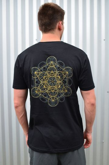 Discover Glow in the Dark Metatron's Cube T-Shirt - Sacred Geometry T-Shirt