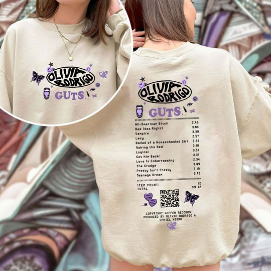 Discover Guts Album Track List Shirt - Olivia Rodrigo