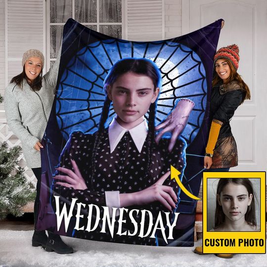 Discover Custom Image Wednesday Addams Blanket, Wednesday Blanket