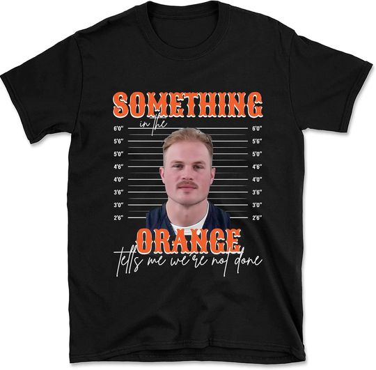 Discover Zach Bryans Mugshot Shirt Something in The Orange Tshirt, Country Music Shirt