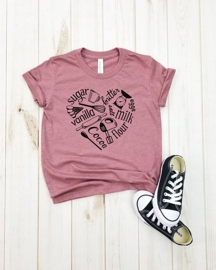 Discover Baking Heart - Youth Shirt, Baking Shirt, Chef Shirt, Chef TShirt