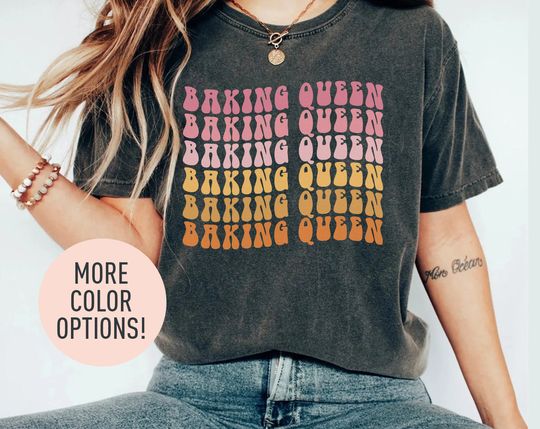 Discover Baking Queen Shirt for Women, Funny Baking Gift for Baker, Cute TShir
