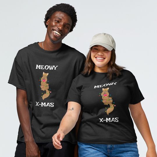 Discover Cute Christmas Cat Classic T-Shirt