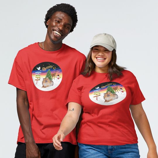 Discover Christmas Signs with a Pomeranian (orange) Classic T-Shirt