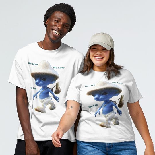 Discover We Live, Love, and Lie Smurf Cat Funny T-Shirt