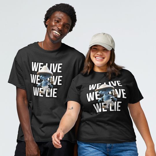Discover We Live, Love, and Lie Smurf Cat Funny T-Shirt