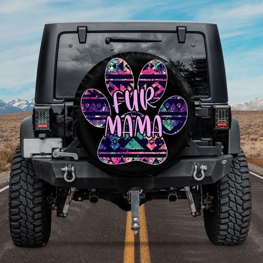 Discover Fur Mama Dog Paw Spare Tire Cover