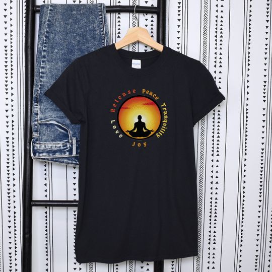 Discover Yoga tshirt for women yoga shirt for relaxation tee for meditating