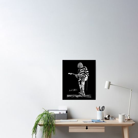Discover Kurt Cobain Legend Guitarist Poster